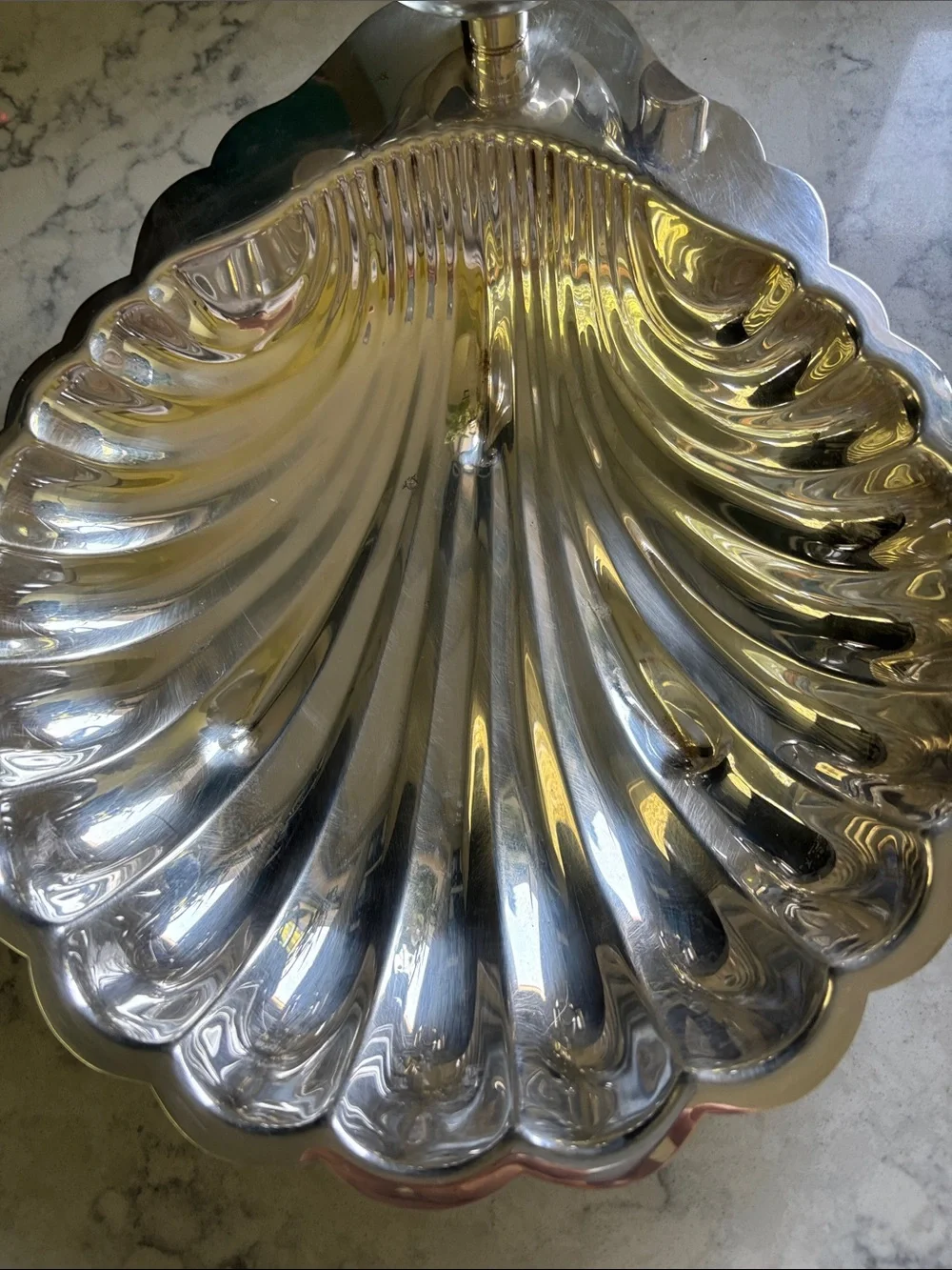 Vintage Sheridan Footed Scalloped Seafood/Shrimp Server/Sauce/toothpick holders